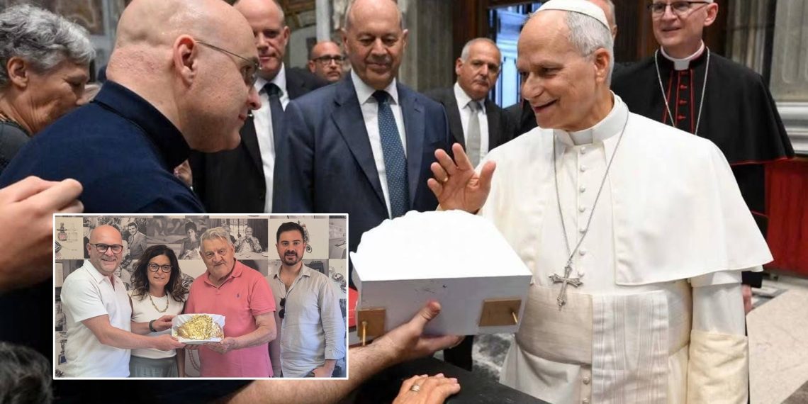 Sacco firma la nuova cintura della Madonna dell’Assunta di Castellace: l’opera benedetta da Papa Leone