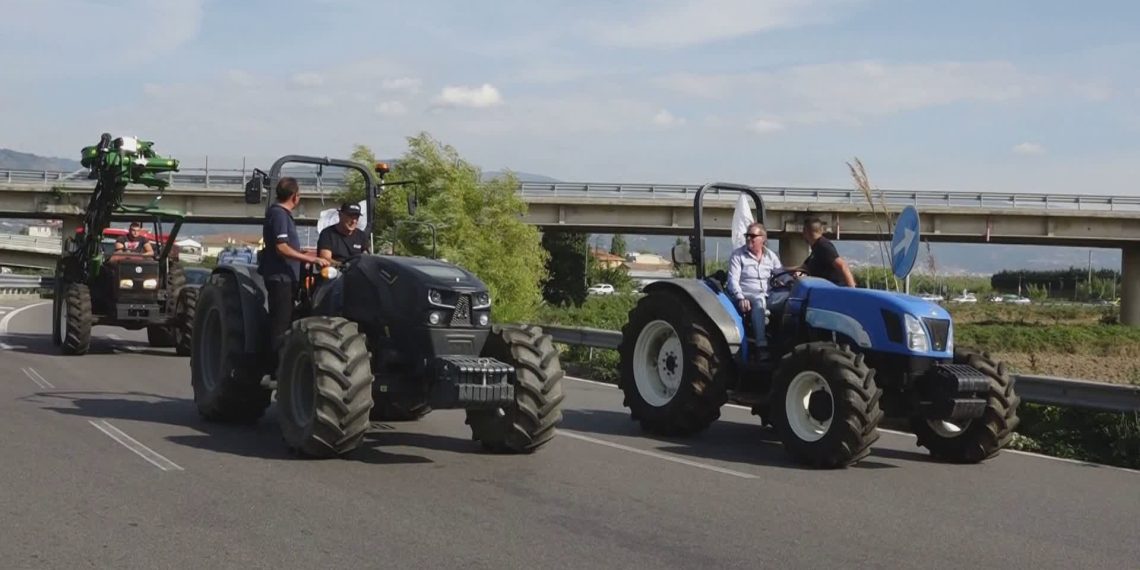 La protesta degli agricoltori si sposta in zona aeroporto di Lamezia Terme