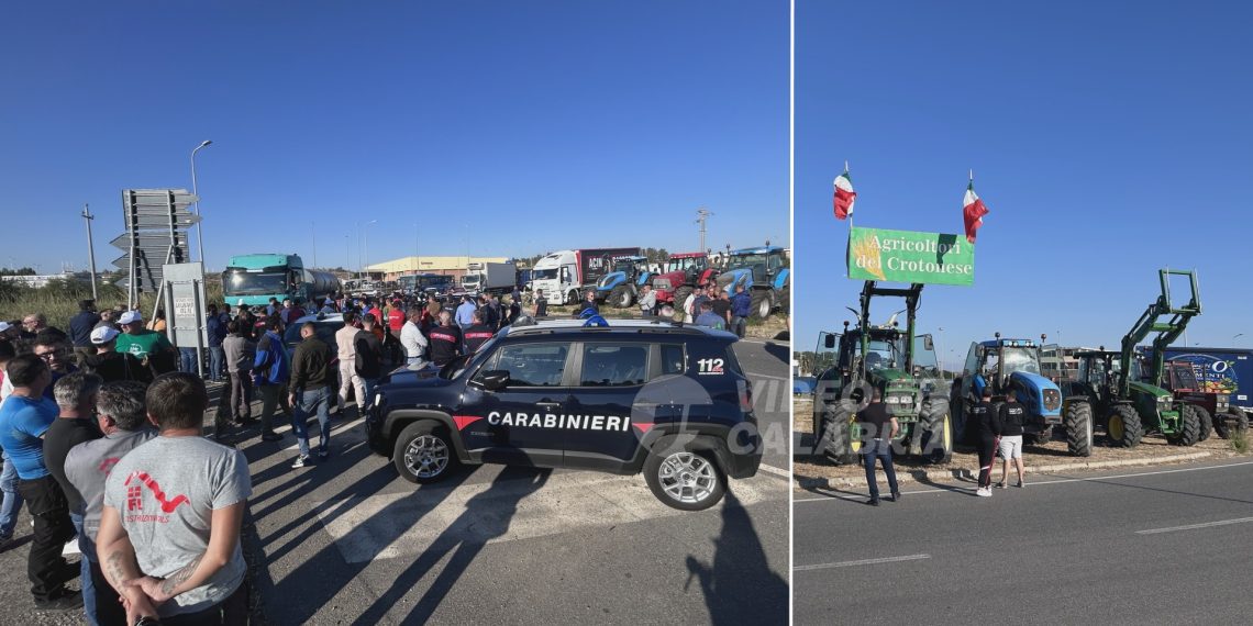 Caro carburante: protestano gli agricoltori del Crotonese, bloccata Passovecchio