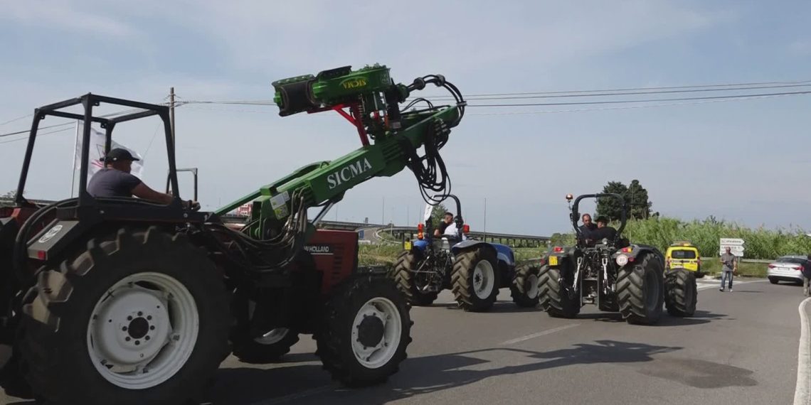 Lamezia Terme, rimosso il blocco degli agricoltori all’entrata dell’aeroporto