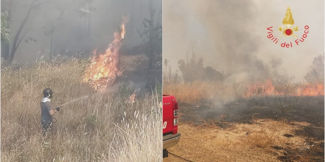 Incendio a Sant’Eufemia, fiamme vicino ad abitazioni e stop temporaneo ai treni